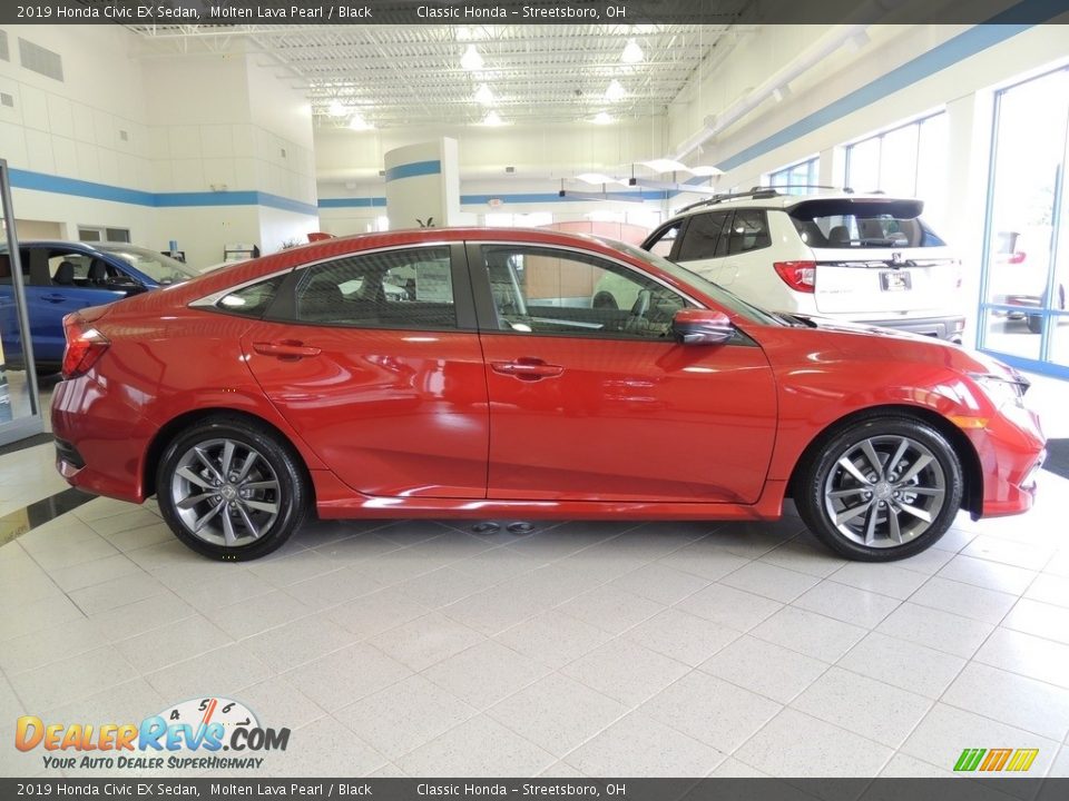 2019 Honda Civic EX Sedan Molten Lava Pearl / Black Photo #4