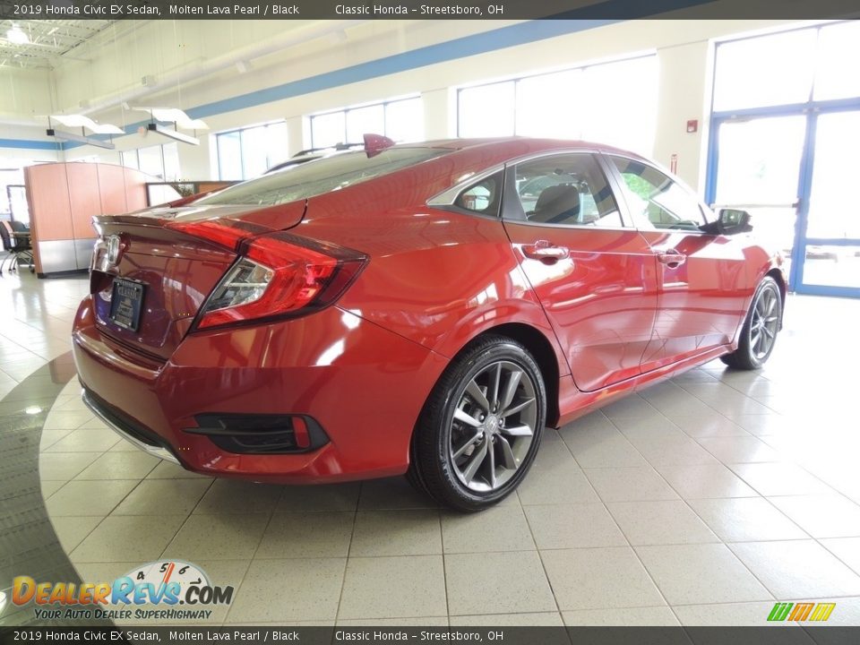 2019 Honda Civic EX Sedan Molten Lava Pearl / Black Photo #5