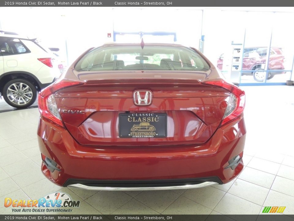 2019 Honda Civic EX Sedan Molten Lava Pearl / Black Photo #6