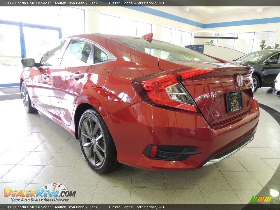 2019 Honda Civic EX Sedan Molten Lava Pearl / Black Photo #7