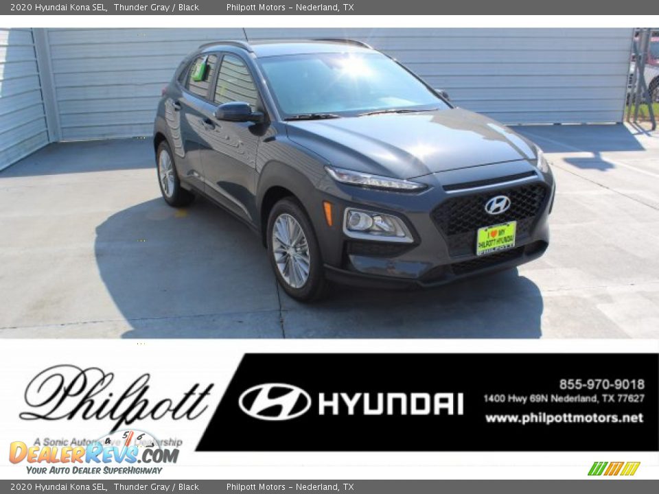 2020 Hyundai Kona SEL Thunder Gray / Black Photo #1