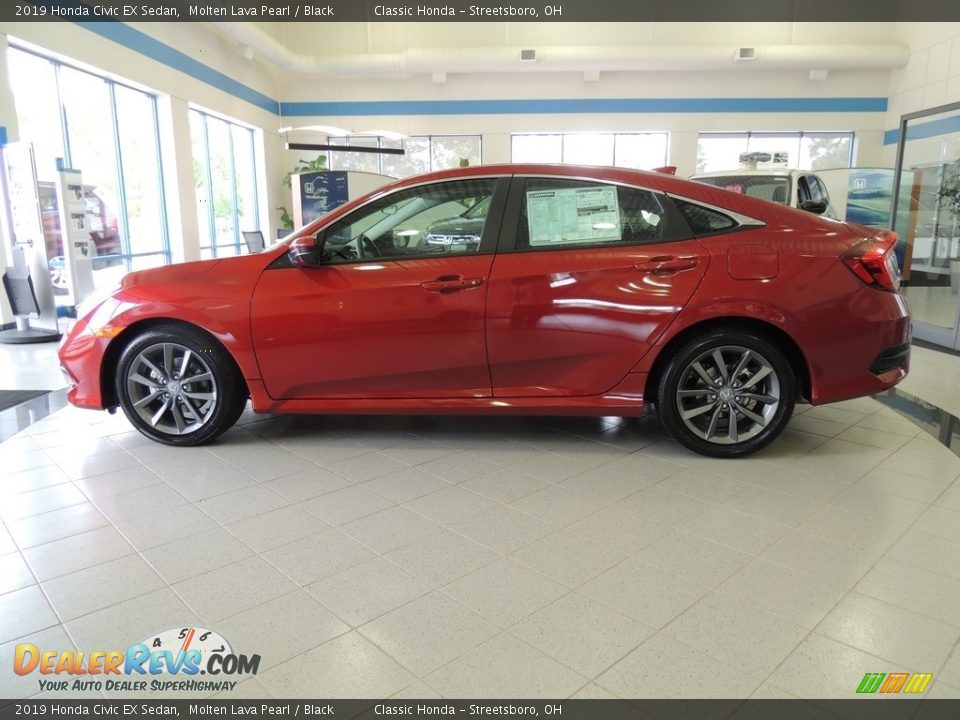 2019 Honda Civic EX Sedan Molten Lava Pearl / Black Photo #8