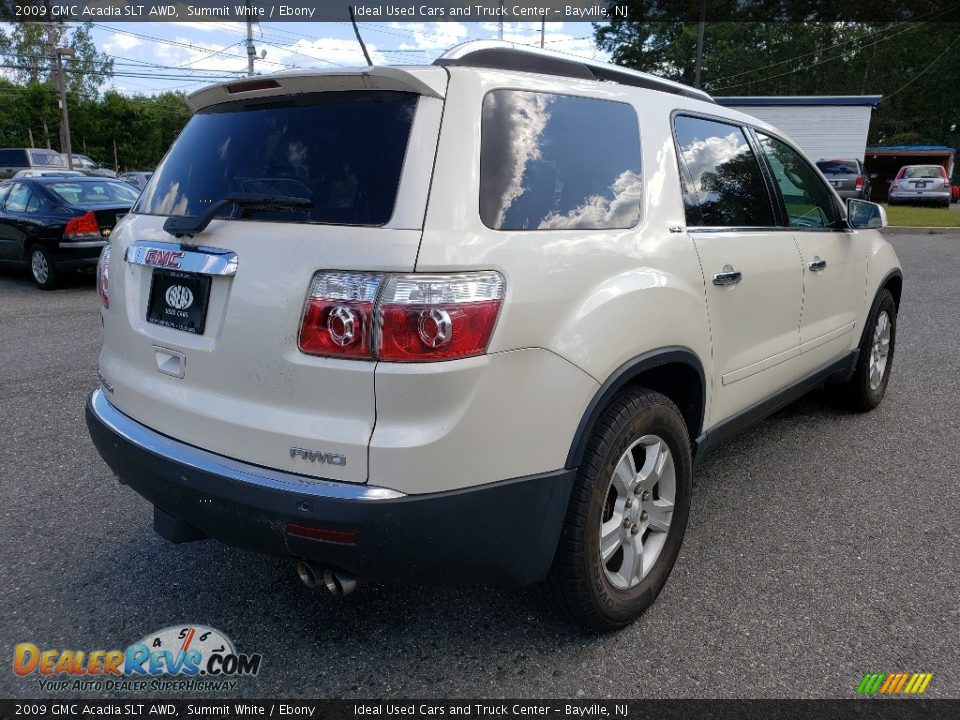 2009 GMC Acadia SLT AWD Summit White / Ebony Photo #2