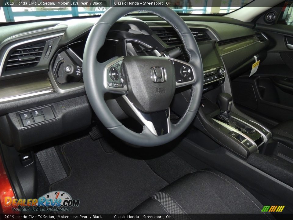 2019 Honda Civic EX Sedan Molten Lava Pearl / Black Photo #11