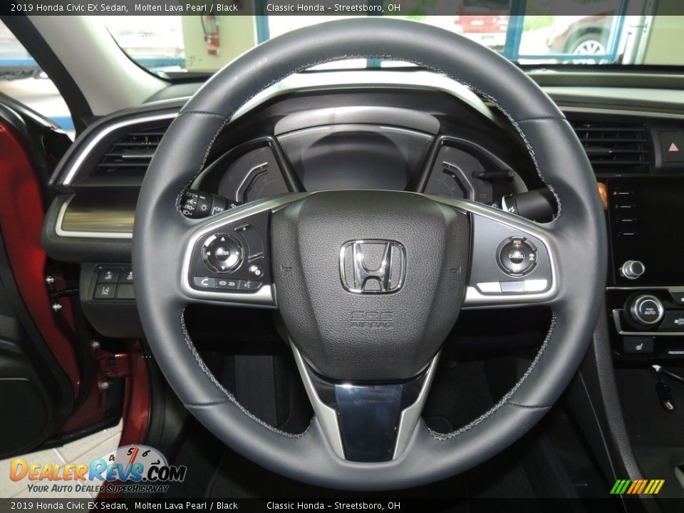 2019 Honda Civic EX Sedan Molten Lava Pearl / Black Photo #14