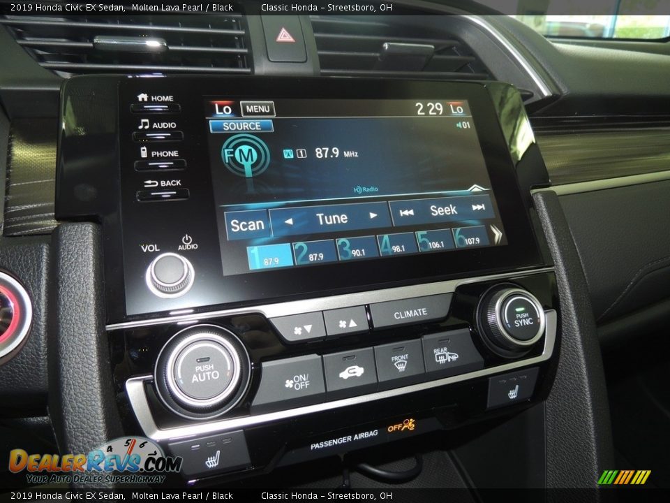 2019 Honda Civic EX Sedan Molten Lava Pearl / Black Photo #15