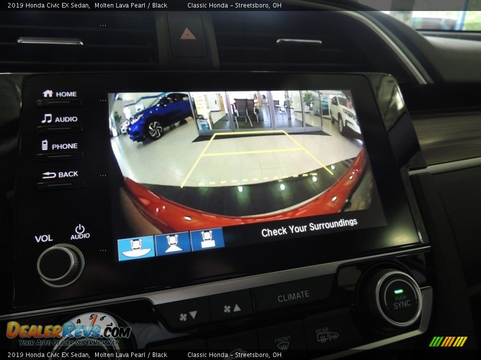2019 Honda Civic EX Sedan Molten Lava Pearl / Black Photo #16