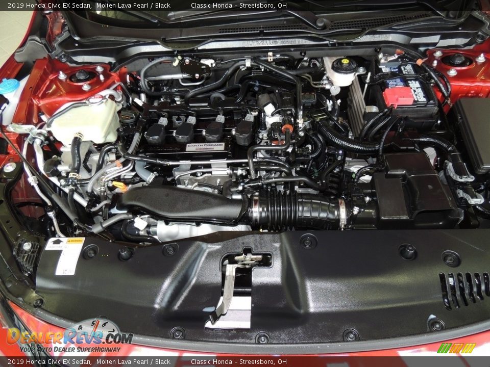 2019 Honda Civic EX Sedan Molten Lava Pearl / Black Photo #21