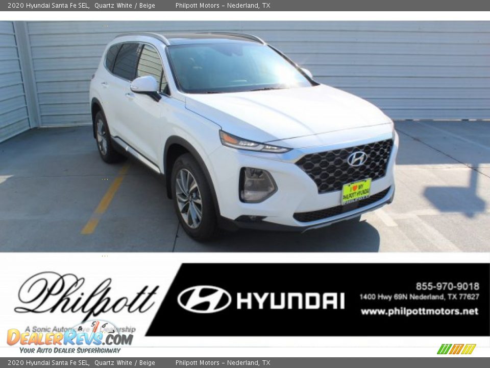 2020 Hyundai Santa Fe SEL Quartz White / Beige Photo #1