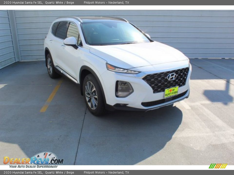 2020 Hyundai Santa Fe SEL Quartz White / Beige Photo #2