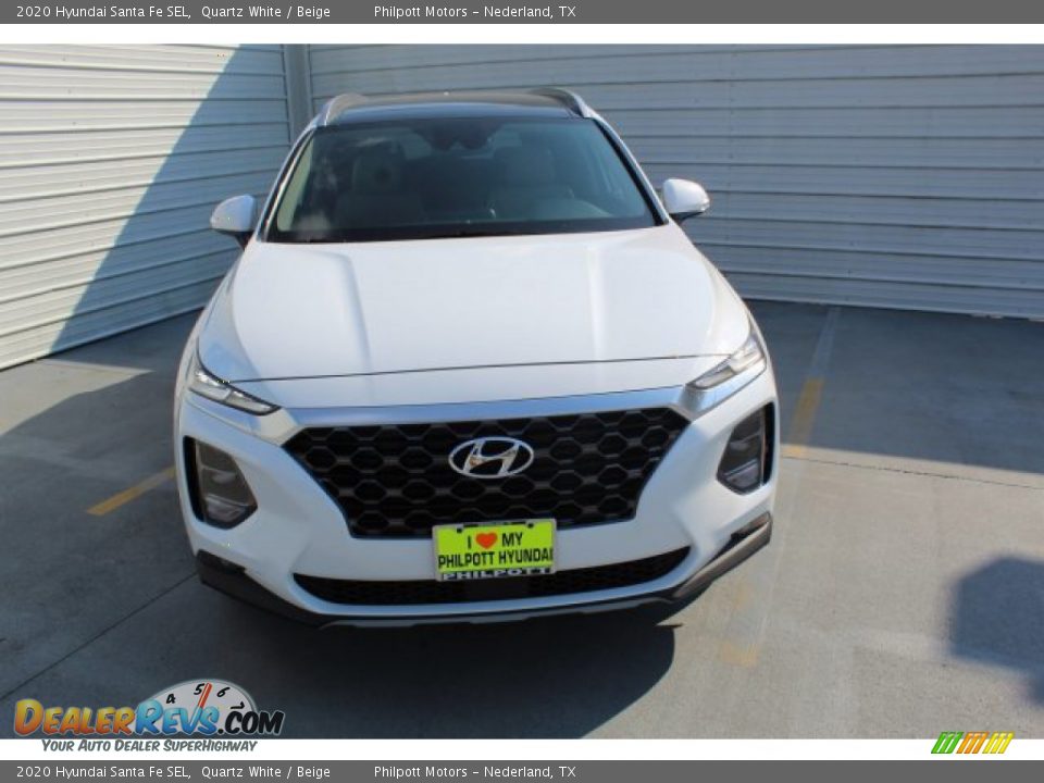 2020 Hyundai Santa Fe SEL Quartz White / Beige Photo #3