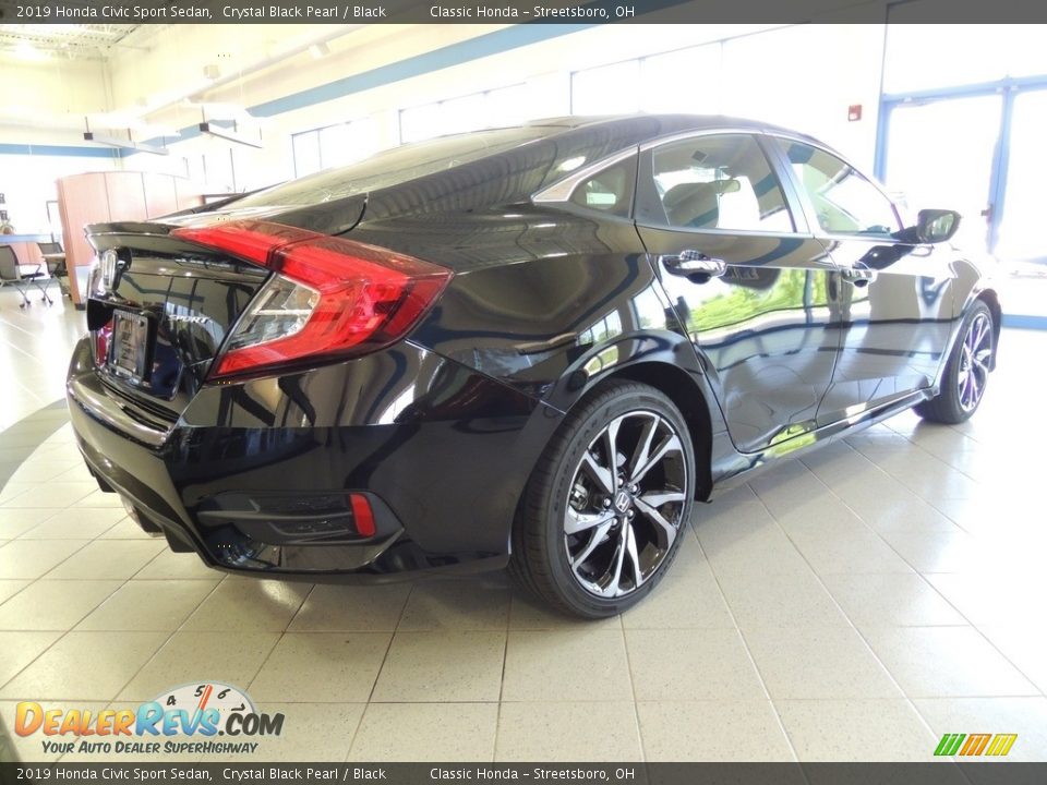 2019 Honda Civic Sport Sedan Crystal Black Pearl / Black Photo #5
