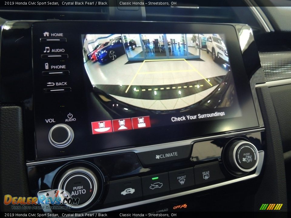 2019 Honda Civic Sport Sedan Crystal Black Pearl / Black Photo #16