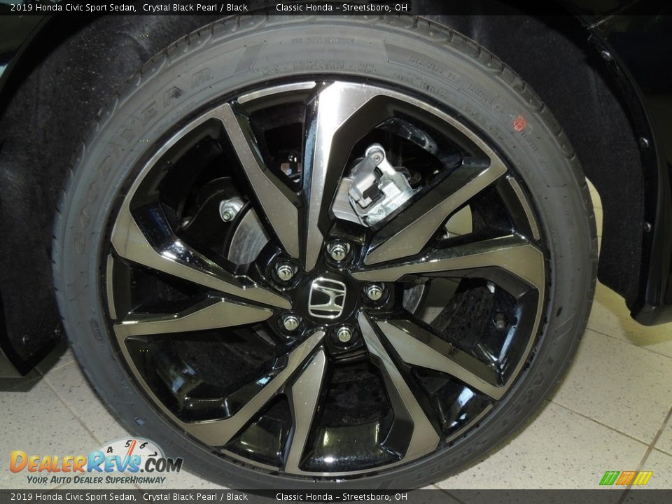 2019 Honda Civic Sport Sedan Crystal Black Pearl / Black Photo #20