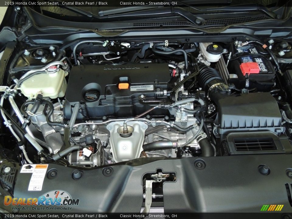 2019 Honda Civic Sport Sedan Crystal Black Pearl / Black Photo #21