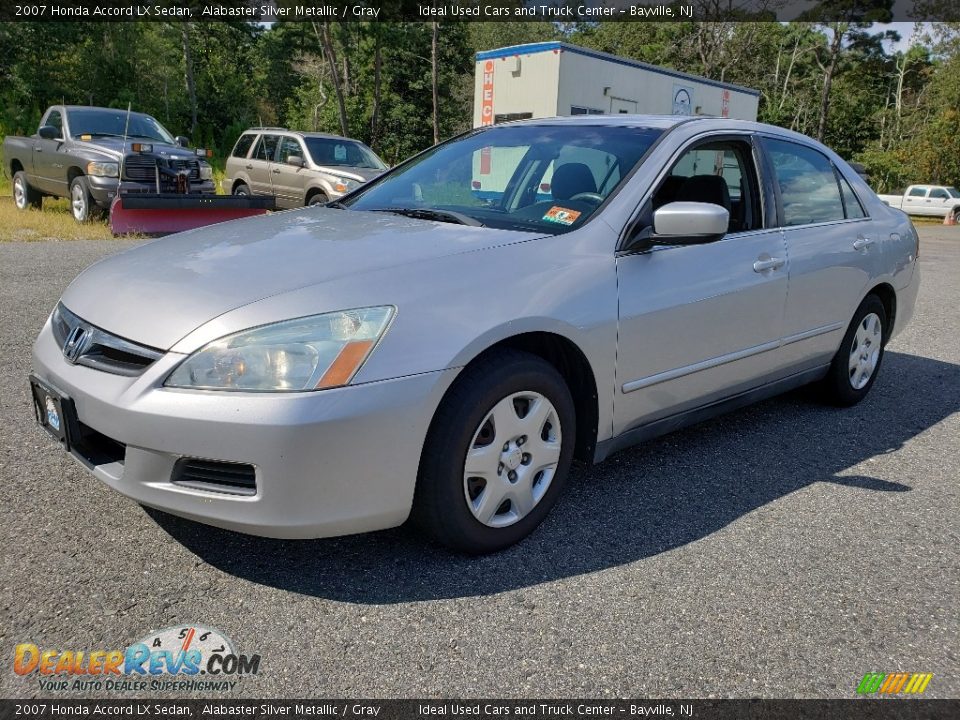 2007 Honda Accord LX Sedan Alabaster Silver Metallic / Gray Photo #1