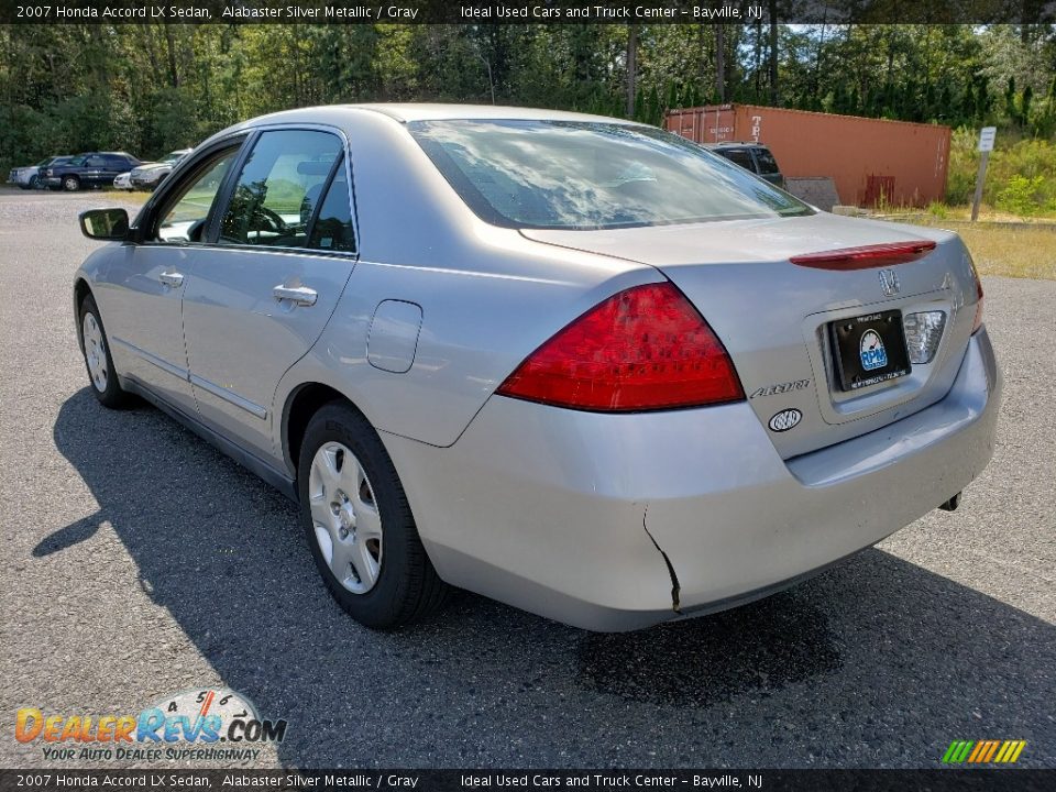 2007 Honda Accord LX Sedan Alabaster Silver Metallic / Gray Photo #3