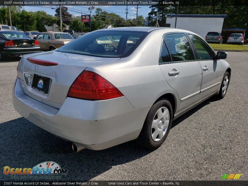 2007 Honda Accord LX Sedan Alabaster Silver Metallic / Gray Photo #5