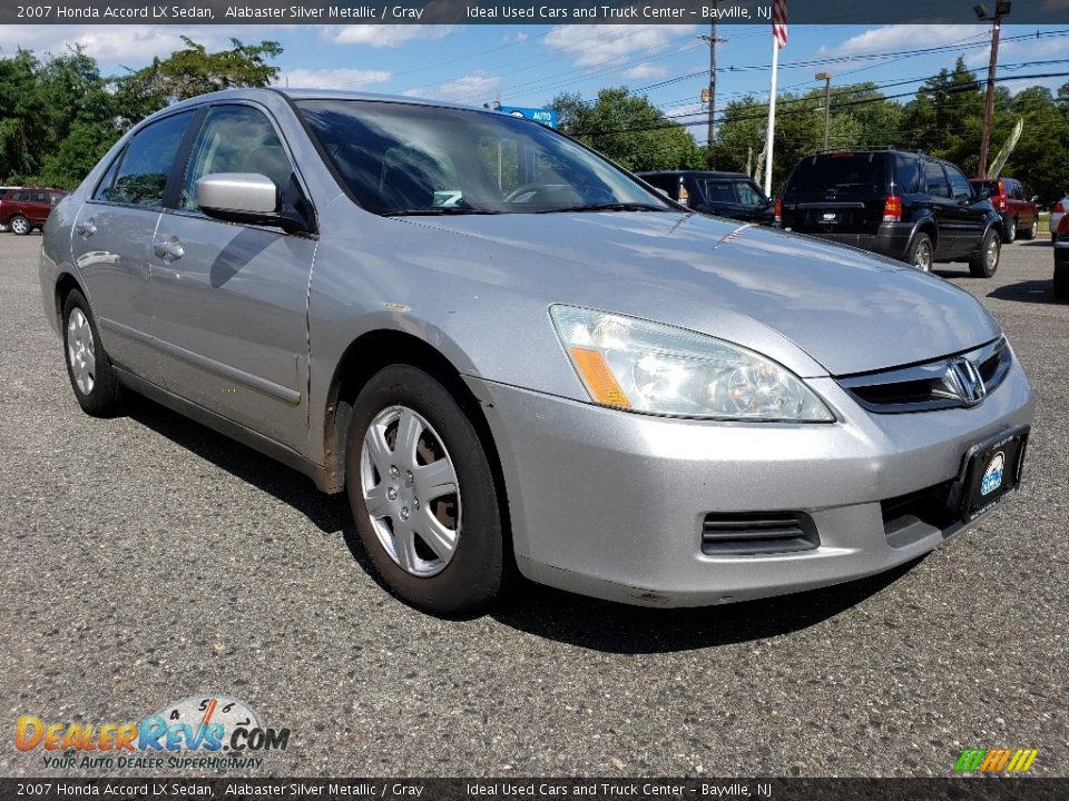2007 Honda Accord LX Sedan Alabaster Silver Metallic / Gray Photo #7
