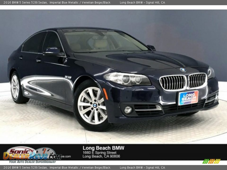 2016 BMW 5 Series 528i Sedan Imperial Blue Metallic / Venetian Beige/Black Photo #1