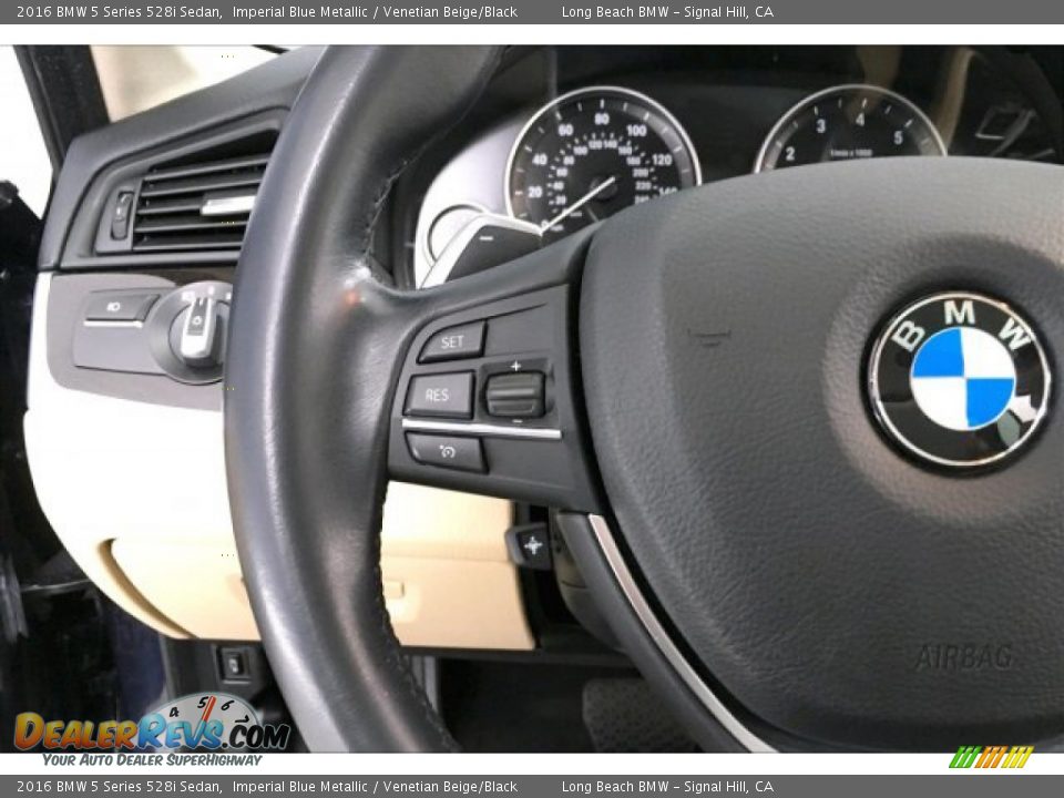 2016 BMW 5 Series 528i Sedan Imperial Blue Metallic / Venetian Beige/Black Photo #14