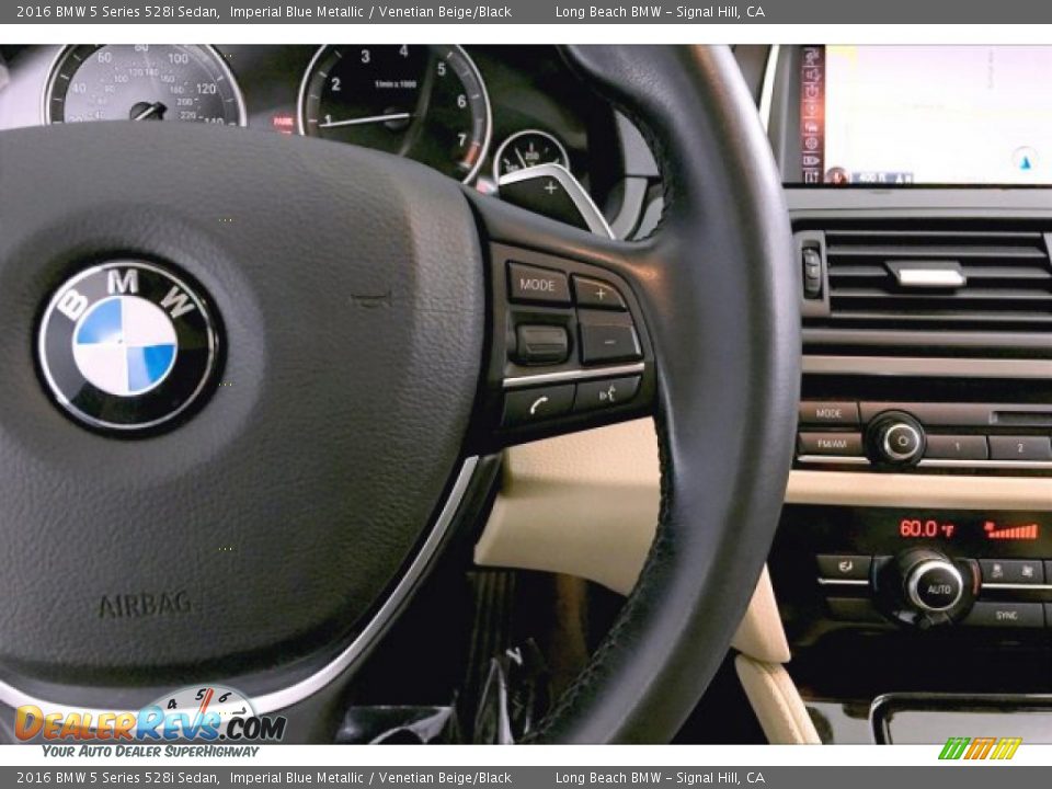 2016 BMW 5 Series 528i Sedan Imperial Blue Metallic / Venetian Beige/Black Photo #15
