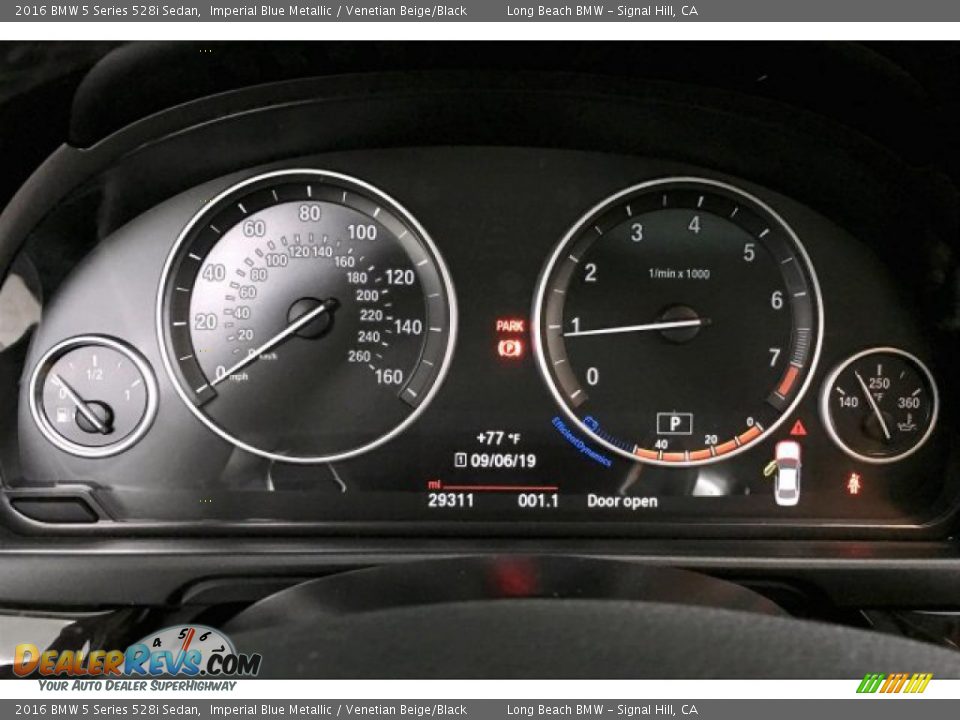 2016 BMW 5 Series 528i Sedan Imperial Blue Metallic / Venetian Beige/Black Photo #16