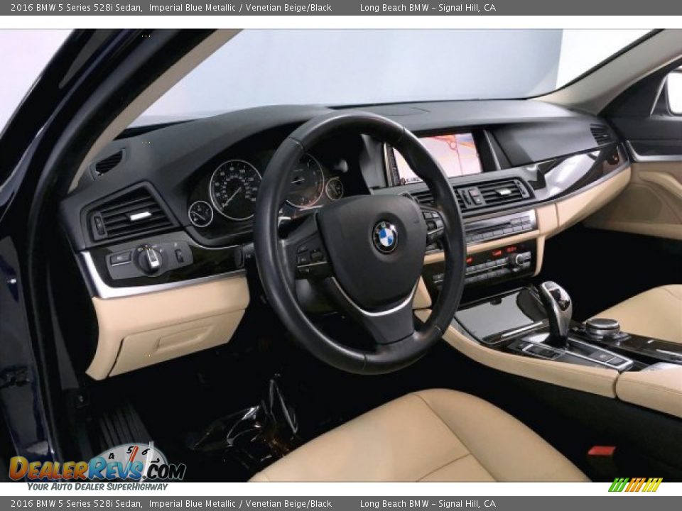 2016 BMW 5 Series 528i Sedan Imperial Blue Metallic / Venetian Beige/Black Photo #17