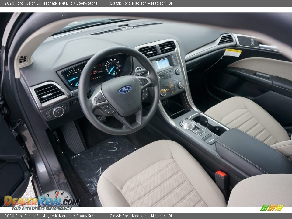 Ebony Stone Interior - 2020 Ford Fusion S Photo #5