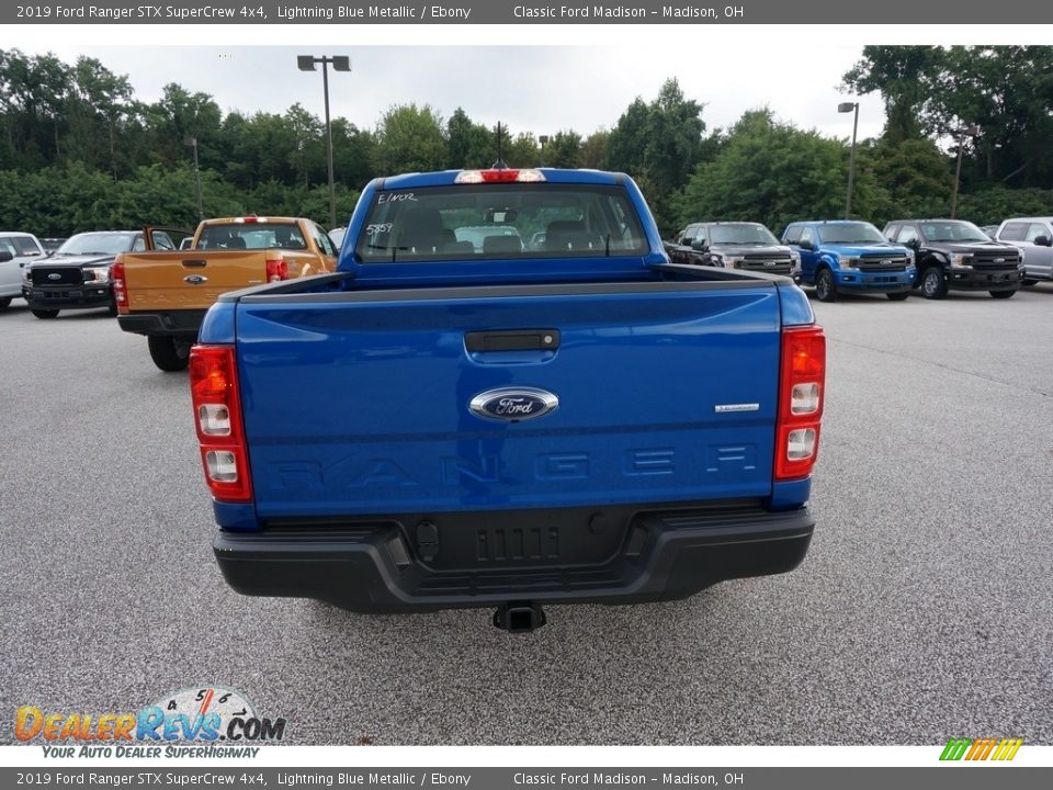 2019 Ford Ranger STX SuperCrew 4x4 Lightning Blue Metallic / Ebony Photo #3