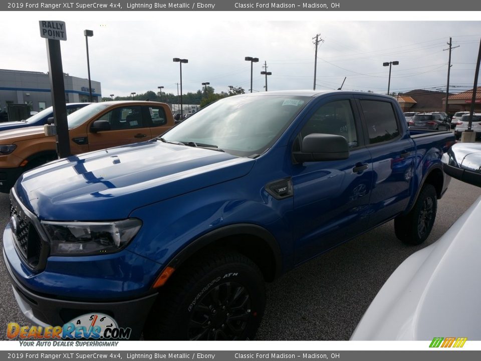 2019 Ford Ranger XLT SuperCrew 4x4 Lightning Blue Metallic / Ebony Photo #2