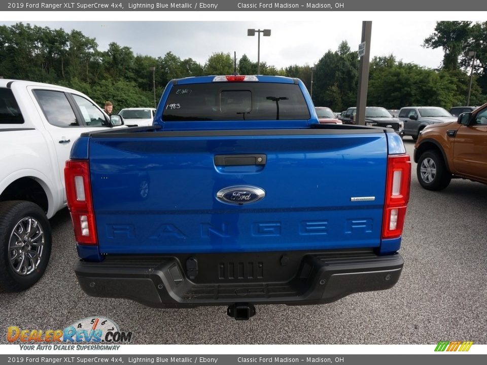 2019 Ford Ranger XLT SuperCrew 4x4 Lightning Blue Metallic / Ebony Photo #3