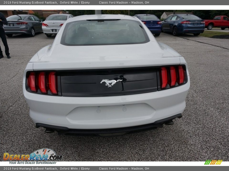 2019 Ford Mustang EcoBoost Fastback Oxford White / Ebony Photo #4