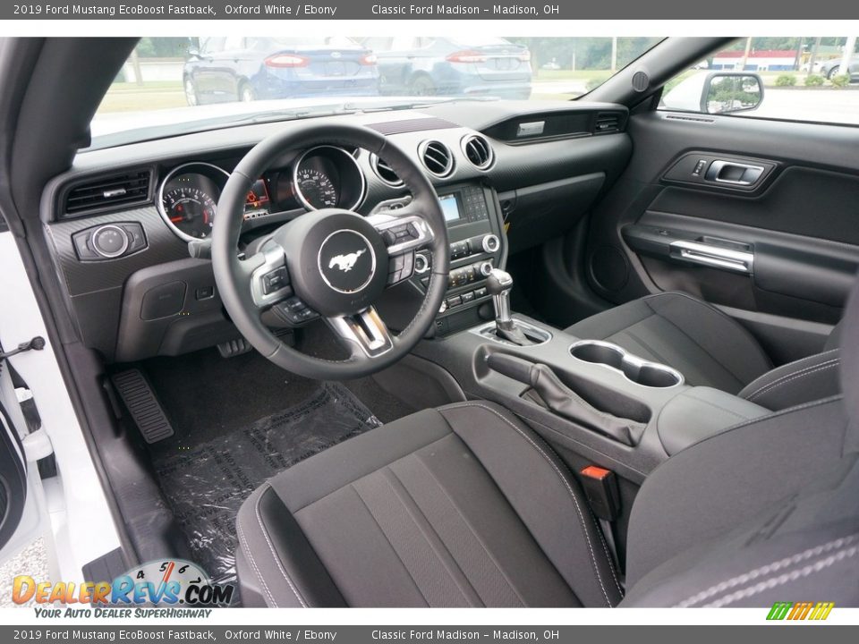 2019 Ford Mustang EcoBoost Fastback Oxford White / Ebony Photo #5