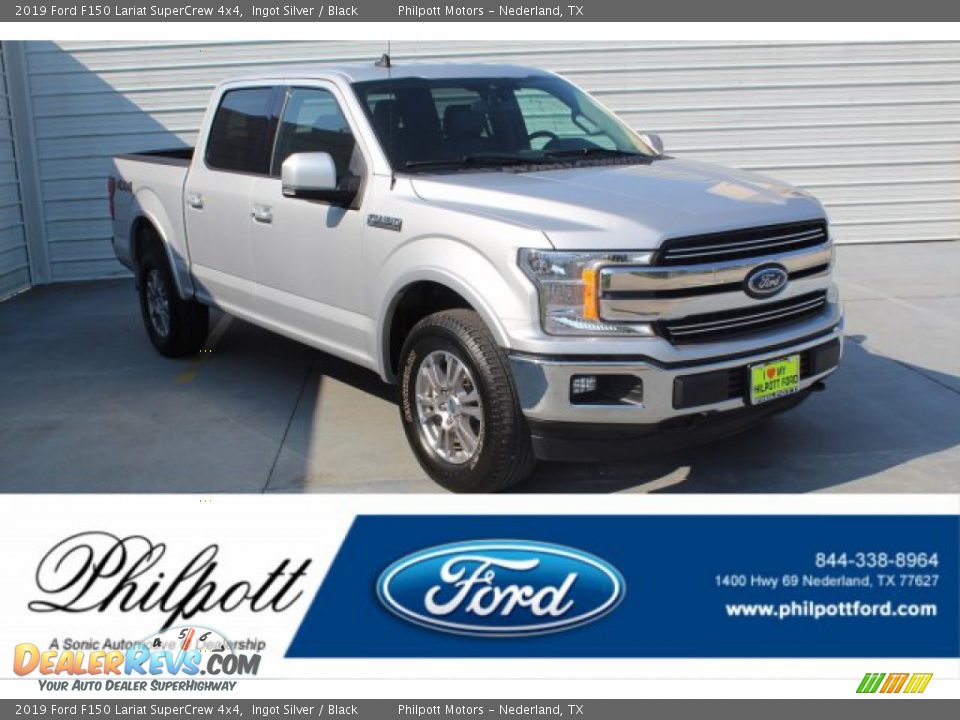 2019 Ford F150 Lariat SuperCrew 4x4 Ingot Silver / Black Photo #1