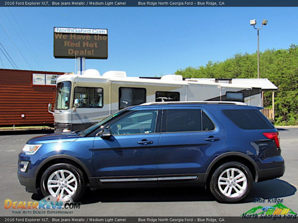 2016 Ford Explorer XLT Blue Jeans Metallic / Medium Light Camel Photo #2