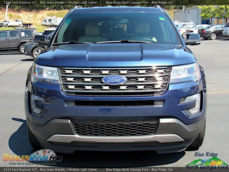 2016 Ford Explorer XLT Blue Jeans Metallic / Medium Light Camel Photo #8