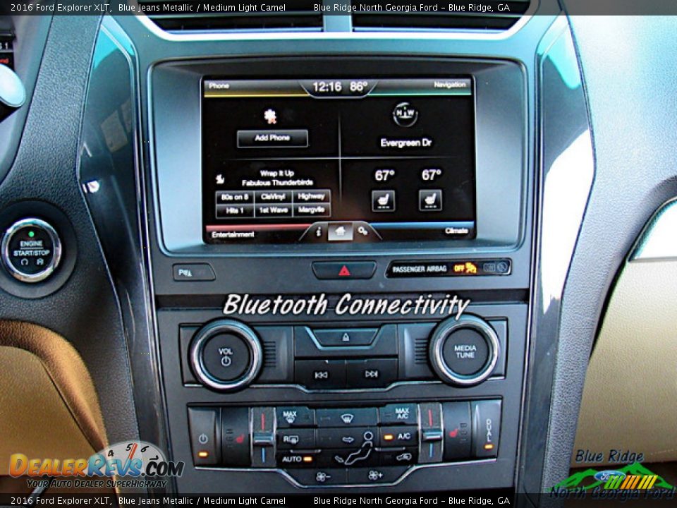 2016 Ford Explorer XLT Blue Jeans Metallic / Medium Light Camel Photo #20