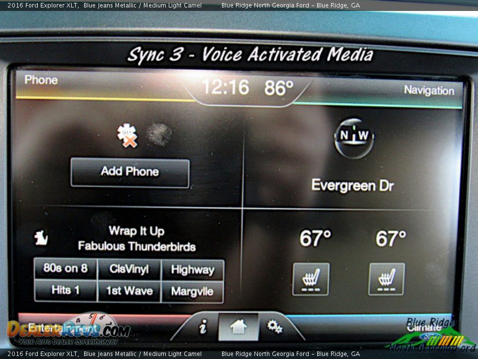 2016 Ford Explorer XLT Blue Jeans Metallic / Medium Light Camel Photo #21