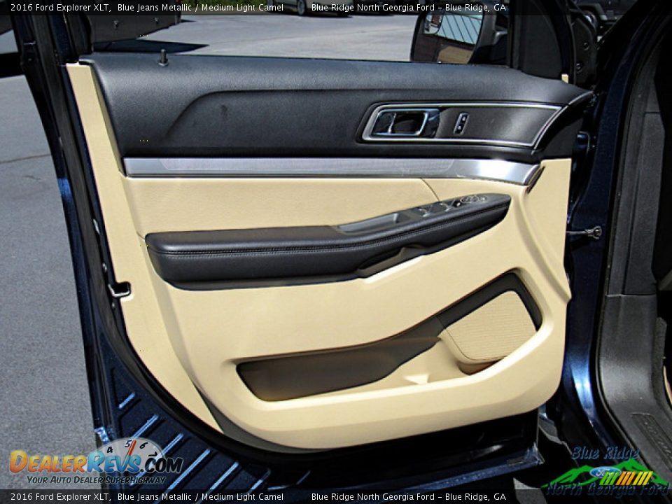 2016 Ford Explorer XLT Blue Jeans Metallic / Medium Light Camel Photo #28