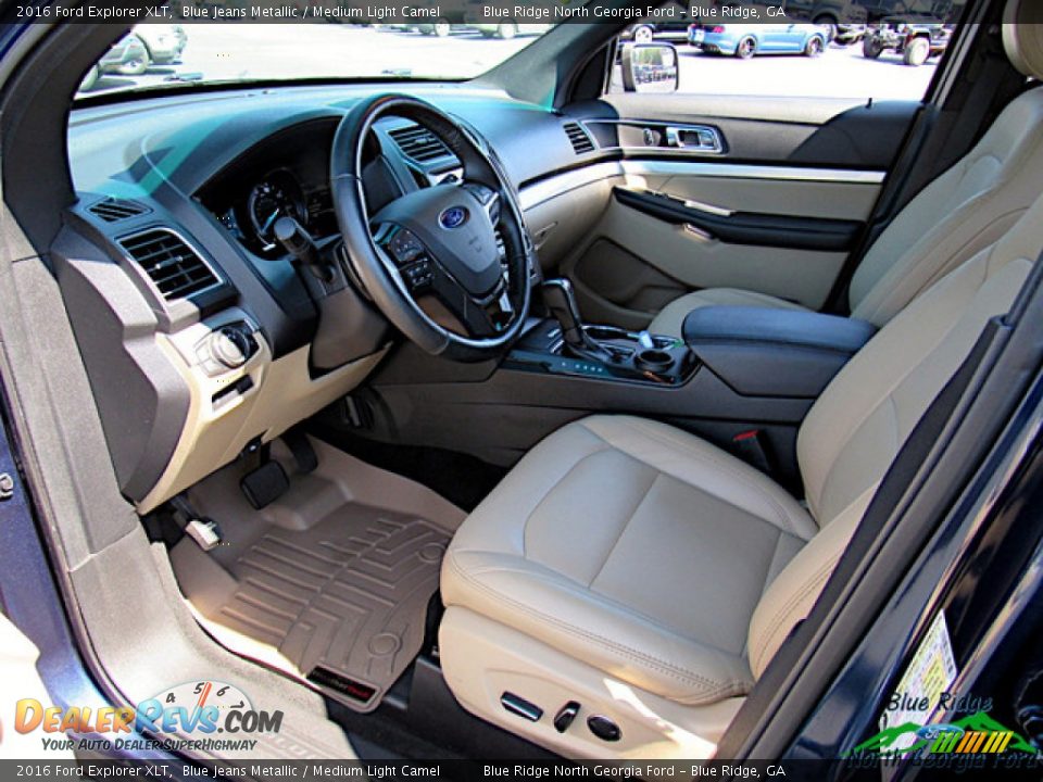 2016 Ford Explorer XLT Blue Jeans Metallic / Medium Light Camel Photo #29