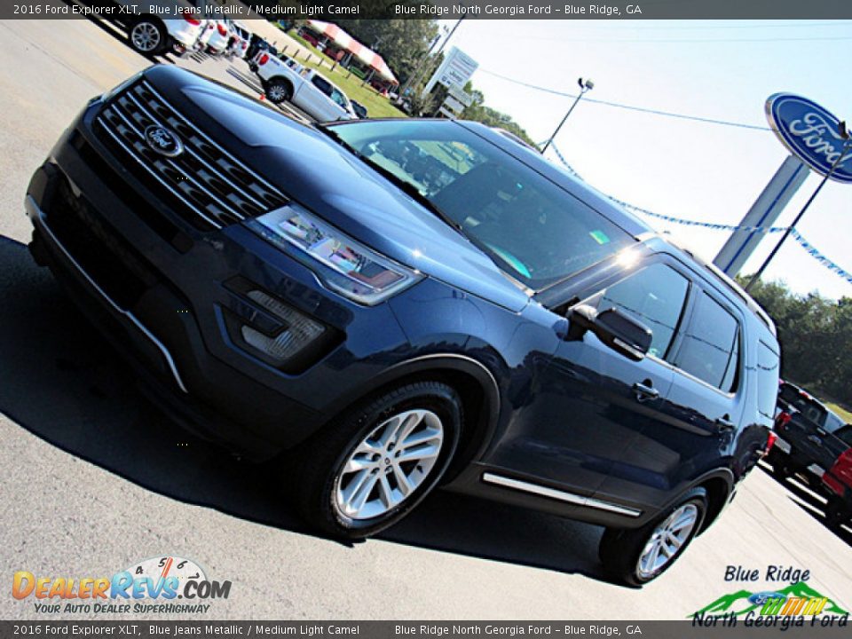 2016 Ford Explorer XLT Blue Jeans Metallic / Medium Light Camel Photo #32
