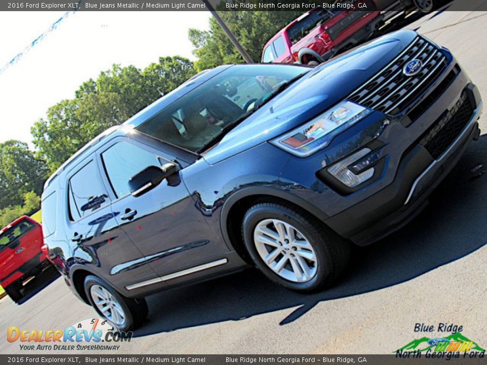 2016 Ford Explorer XLT Blue Jeans Metallic / Medium Light Camel Photo #33