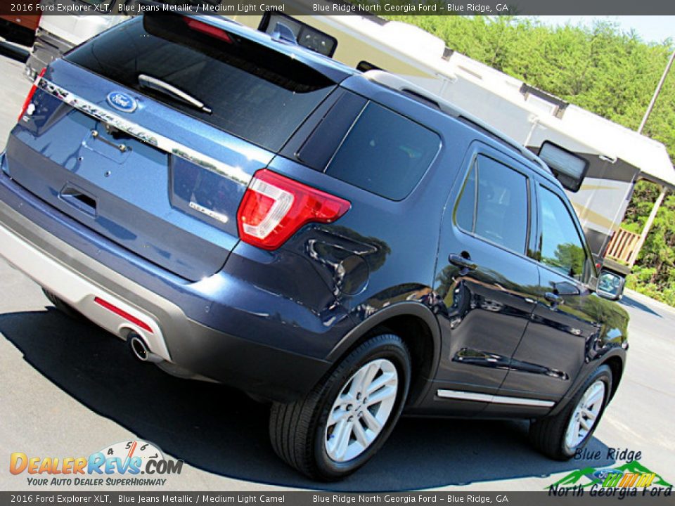 2016 Ford Explorer XLT Blue Jeans Metallic / Medium Light Camel Photo #34