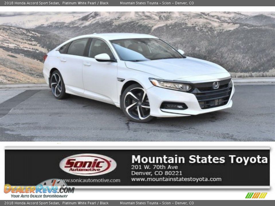 2018 Honda Accord Sport Sedan Platinum White Pearl / Black Photo #1