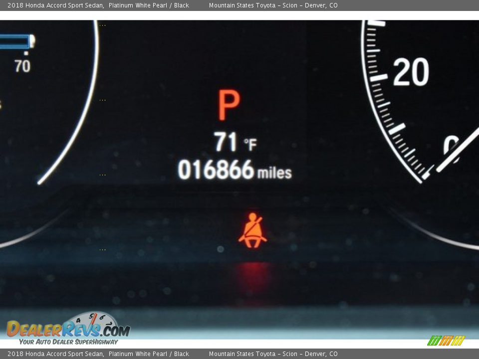 2018 Honda Accord Sport Sedan Platinum White Pearl / Black Photo #12
