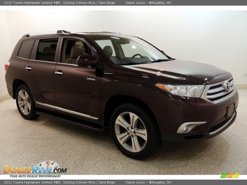 2013 Toyota Highlander Limited 4WD Sizzling Crimson Mica / Sand Beige Photo #1