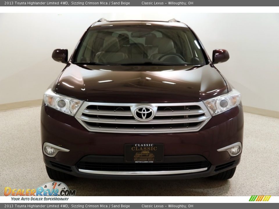 2013 Toyota Highlander Limited 4WD Sizzling Crimson Mica / Sand Beige Photo #2