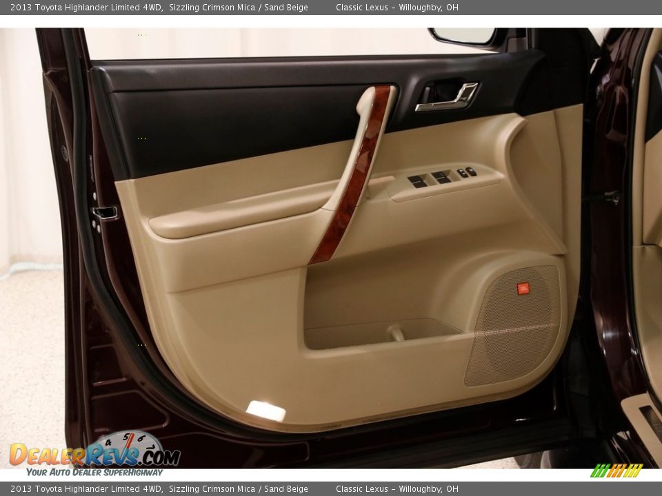 2013 Toyota Highlander Limited 4WD Sizzling Crimson Mica / Sand Beige Photo #4