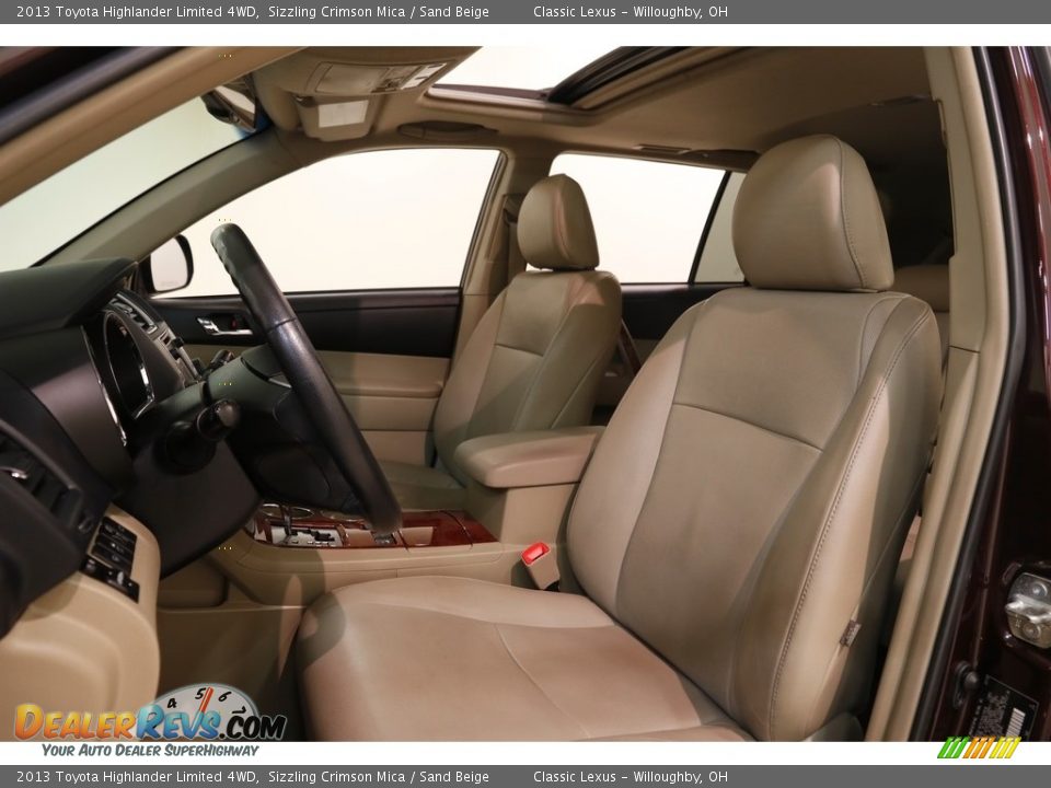 2013 Toyota Highlander Limited 4WD Sizzling Crimson Mica / Sand Beige Photo #5